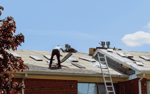 New roof installation